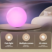 halpa Vedenalaiset valot-uima-altaan led-valo, led-pieni yövalo 16 värin säädettävä pyöreä pallo yövalo, ulkona vedenpitävä led valaiseva pyöreä pallolamppu sisäpihan kokoontumisfestivaalitunnelmalamppu 1kpl