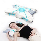 お買い得  寝具アクセサリー-低反発メモリーフォームネックピロー、低反発コットンピロー、バタフライネックピロー、首の痛みを和らげる頸椎ピロー
