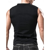economico Canotte da palestra-Per uomo Canotta Gilet Canottiera Maglietta senza maniche Senza Maniche Scollo a V Estate Semplice Moda Classico Confortevole Streetwear Casuale Sportivo Nero Bianco Blu reale Maglietta Top per Uomo