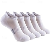 cheap Men&#039;s Socks-Men&#039;s 5 Pack Multi Packs Socks Ankle Socks Low Cut Socks Running Socks Casual Socks Black White Color Plain Sports &amp; Outdoor Daily Vacation Basic Medium Spring Fall Fashion Casual