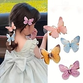 economico Clip per capelli-6 pezzi Bambino Da ragazza Accessori per capelli Dolce Feste Giornaliero Tinta unica 6# rosa 4# Amore delle farfalle