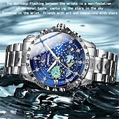 economico Orologi al quarzo-Da uomo Orologio al quarzo Di tendenza Lavoro Orologio da polso Visualizzazione delle fasi lunari Luminoso Calendario Impermeabile Acciaio Guarda