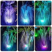 cheap Underwater Lights-Solar Fountain Water Pump with color LED Lights for Bird Bath Floating Garden Pond Tank Solar Pump