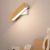 tanie Kinkiety wewnętrzne-Kinkiet led 4w nordycki minimalistyczny drewniany nowoczesny regulowany pasek oświetleniowy restauracja salon kinkiet na werandzie dekoracja korytarza 110-240v