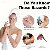 cheap Hair Removal-Magic Hair Eraser Remover For Women And Men Back Arms And Legs, Reusable And Washable, Painless Exfoliator Hair Remover Device, Bikini Trimmer, Portable Epilator
