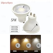 billige Spotlys med LED-6/10 stk dimbare gu10 led pærer, led downlight spotlight 38 grader energisparende lyspærer 220~240v innendørs belysning