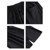 baratos Feriado-Homens Calção Shorts de linho Shorts de verão Shorts de praia Calças Capri Com Cordão Cintura elástica Bolso frontal Tecido Conforto Respirável Diário Feriado Para Noite Havaiana Boho Preto Branco