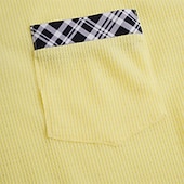 economico Polo Classico da Uomo-Per uomo Polo commerciale Camicia da golf Golf Ufficio Informale Bavero Classico Manica corta Essenziale Moderno Color Block Collage Pulsante Primavera estate Standard Giallo Chiaro Bianco latte Kaki