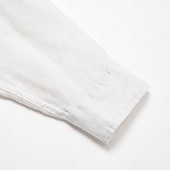 preiswerte Herren Elite Hemden-100% Leinen Herren Hemd Leinenhemd Strandhemd Knopfhemd Weiß Langarm Einfach Revers Frühling &amp; Herbst Urlaub Täglich Bekleidung