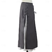 levne Spodní části-Retro Punk a gotika Středověké Sukně Cosplay kostým Maxi sukně Ren Faire Gotická dívka Dámské Keltské Fantazie Steampunk předvečer Všech svatých Karneval Plesová maškaráda Karneval Běžné / Denní