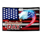 billiga Trädgårdsflaggor, Banner-oss 4 juli självständighetsdag utomhus flagga örn frihet utomhus banner flagga uteplats trädgård heminredning röd vit blå