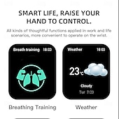 preiswerte Intelligente Armbänder-696 S320B Smartwatch 2.02 Zoll Smart-Armband Bluetooth Schrittzähler Anruferinnerung Schlaf-Tracker Kompatibel mit Android iOS Herren Freisprechanlage Nachrichterinnerung Step Tracker IP 67 44mm