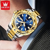 levne Quartz hodinky-OLEVS Muži Křemenný Módní Obchodní Wristwatch Svítící Kalendář Datum týden VODĚODOLNÝ Ocel Hodinky