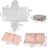 cheap Luggage &amp; Travel Storage-Extra Large Capacity Foldable Travel Bag - Multifunctional Organizer, PU Carry-On Luggage with Spacious Storage