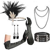 economico Accessori e altro-Anni 1920 Il grande Gatsby Abiti Fascia Flapper Il grande Gatsby Invitato al matrimonio Senza colletto Per donna Halloween Carnevale Mascherata Feste Mascherata Ricevimento di nozze Adulti Guanti