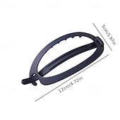 baratos Acessórios de penteados-Grampo de cabelo oco monocromático fosco chique – clipe de banana elegante para um estilo de cabelo seguro na parte de trás da cabeça – acessório de cabelo feminino com acabamento gelado