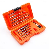 economico Strumenti ed accessori casa-Set di estrattori di viti da 11 pezzi e set di estrattori di viti con supporto universale per punte da trapano, set di punte da trapano metriche, set di estrattori per punte da trapano inverse per la rimozione di viti, bulloni e prigionieri rotti
