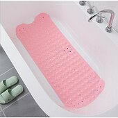 billige Antiskli baderomsmatte-badekar matte sklisikker badematte for badekar, 40 x 16 tommer dusjmatte med sugekopper, ekstra stor og maskinvaskbar, badematter for bad