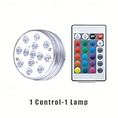 olcso Víz alatti lámpák-merülő led medence lámpa, rgb színváltó 13 led mágneses - vezeték nélküli távirányító, vízálló medence, akvárium, fürdőkád dekoráció, bulik, nyaralás, kerti szökőkút