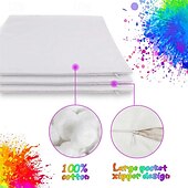 cheap Stress Relievers-3PCS White Tie Dyed Pillowcases Tie Dyed Blank Pillowcases Customized Pillowcases Cotton White Pillowcases