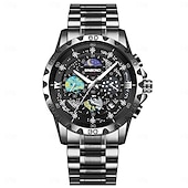 economico Orologi al quarzo-Da uomo Orologio al quarzo Di tendenza Lavoro Orologio da polso Visualizzazione delle fasi lunari Luminoso Calendario Impermeabile Acciaio Guarda