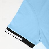 preiswerte Klassisches Poloshirt für Herren-Herren Polos mit Knöpfen Golfhemd Casual Festtage Gerippter Polokragen Kurzarm Modisch Basic Feste Farbe Patchwork Sommer Regular Fit Schwarz Weiß Rote Blau Braun Grün Polos mit Knöpfen