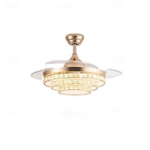 cheap Ceiling Fan Lights-LED Ceiling Fan Ceiling Hanging Globe Over Table 1-Light 90/105cm Single Design  3-Color-Light Metal Electroplated Modern Nordic Style Bedroom 110-240V