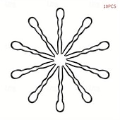 cheap Hair Styling Accessories-10pcs/Set U Shaped Hair Clips Grips Minimalist Plastic Chignon Forks Magic Donut Bun Maker Headwear Accessories For Women