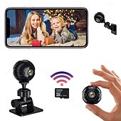 billiga IP-nätverkskamera för inomhus-mini wifi-kamera, 1080p hd spionkamera dold med ljud och video, minikamera med nattseende rörelsedetektering för utomhus/inomhus