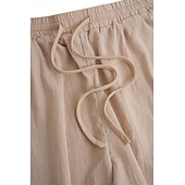 economico Vacanza-Per uomo Pantaloncini Pantaloncini estivi Pantaloncini da spiaggia A cordoncino Vita elastica Gamba dritta Liscio Comfort Traspirante Breve Informale Giornaliero Per eventi Di tendenza Classico Cachi