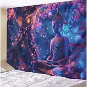 ieftine tapiserie boho-Boho Buddha arborele vieții tapiserie agățată artă de perete sacru tapiserie mare murală decor fotografie fundal pătură perdea acasă dormitor living decor