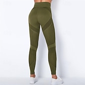 cheap Yoga Leggings &amp; Tights-Women&#039;s Yoga Pants Yoga Leggings Mesh Patchwork High Waist Yoga Gym Workout Pilates Tights Color Block Dark Grey Black Army Green Spandex Sports Activewear Stretchy Slim