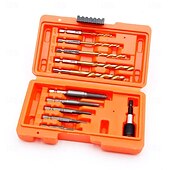 economico Strumenti ed accessori casa-Set di estrattori di viti da 11 pezzi e set di estrattori di viti con supporto universale per punte da trapano, set di punte da trapano metriche, set di estrattori per punte da trapano inverse per la rimozione di viti, bulloni e prigionieri rotti