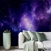 cheap Wallpaper-Cool Wallpapers Wall Mural Galaxy Universe Wallpaper Wall Sticker Covering Print Adhesive Required 3D Effect Canvas Home Décor