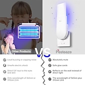 رخيصةأون علة zapper-مصيدة الحشرات الطائرة لقاتل البعوض والذباب وذباب الفاكهة والعث &amp; البعوض مع سطوع قابل للتعديل للأشعة فوق البنفسجية جاذبة الماسك &amp; ضوء الليل 1 جهاز 5 عبوات بطاقة الغراء
