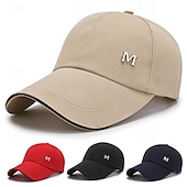 preiswerte Baseballkappe für Herren-Herren Cap Basecap Sonnenhut Kappe Schwarz Rote Polyester Modisch Brautkleider schlicht Strasse Täglich Buchstabe Einstellbar Sonnenschutz Atmungsaktiv