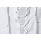 economico Medievali-Medievale Rinascimento 17° secolo Blusa / Camicia Pirata Guerriero Vichinghi Costume Per uomo Halloween Carnevale Mascherata Performance Abbigliamento Quotidiano LARP Adulti Camicia