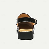 billiga Kjol sandaler-Herr Sandaler Romerska skor PU Läder Andningsfunktion Bekväm Halksäker Spänne Svart Vit