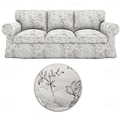 baratos Cobertura de Sofa-Capa de Sofá 100% Algodão Floral Almofadada