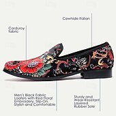 abordables Mocassins en cuir de qualité supérieure-Homme Mocassins et Slip On Maillots de bain Cuir Daim Confortable Antidérapantes Mocassins Noir / Rouge