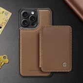 Недорогие Чехлы для iPhone-телефон Кейс для Назначение айфон 16 Айфон 15 Про Макс Плюс iPhone 14 13 12 11 Pro Max Plus Кейс на заднюю панель со стендом Съемный Магнитный Ретро ТПУ ПК Кожа PU
