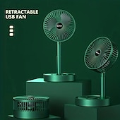 ieftine Ventilatoare-Ventilator de gât de 8000mAh cu lanternă – Ventilator fără palete cu încărcare USB de tip C cu două cleme și curea pentru camping și pescuit