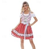 voordelige Dirndl-Oktoberfest Jurken Dirndl Dirndl-blouse Beiers hulp in de huishouding Duits München Weiden Doek in traditionele stijl Blouse