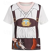 ieftine Îmbrăcăminte grafică-Tricou lederhosen Petrecere Casual Tricou Grafică pentru Bărbați Adulți Imprimare 3D pentru Carnaval Bere Oktoberfest Vacanță Petrecere