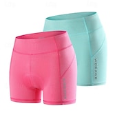 billige Bukser, shorts og skjørt til kvinner-WOSAWE Dame Sykkelshorts Fôrede sykkelshorts Sykkel Shorts Fôrede shorts Slank Fasong sport Pustende Hurtigtørkende Høy Elastisitet Bekvem Svart Rosa Klær Sykkelklær