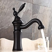 baratos Torneiras de Lavatório de Casa de Banho-Torneira pia do banheiro - Cascata Galvanizar Conjunto Central Monocomando e Uma AberturaBath Taps