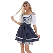 voordelige Dirndl-Oktoberfest Jurken Dirndl Dirndl-blouse Beiers hulp in de huishouding Duits München Weiden Doek in traditionele stijl Blouse