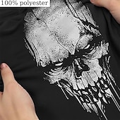 ieftine craniu și os-Bărbați Grafic Amuzant Față zâmbitoare Tricou Manșon scurt Tricou Tipărire 3D Cămașă Modă Designer Zilnic Negru Roșu-aprins Albastru piscină Primavara vara Îmbrăcăminte S M L XL XXL XXXL