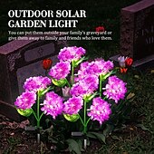 billige Pathway Lights &amp; Lanterns-2 stk utendørs solcelle LED vanntett hortensia blomstersti plenlys - feriehage stubbelys for bakgård, park, gangveidekorasjon