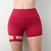 levne Atletické šortky-Dámské Kraťasy Běžné Denní Krátký Bez vzoru Zdvižený zadek Zaštíhlující Butt Lift Prodyšnost Elastické Víkend Černá Červená Armádní zelená Kávová Léto Vypasovaný